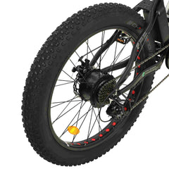 ECOTRIC Cheetah 26 Fat Tire Beach Snow Electric Bike-Matt Black