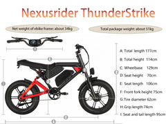 SMLRO Nexusrider ThunderStrike Dual Motor Super Power Ebike | Hydralic Disc Brake | 2000W 48V 22.4Ah