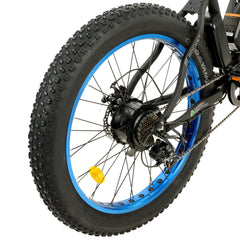 ECOTRIC UL Certified Rocket Fat Tire Beach Snow Electric Bike - Blue