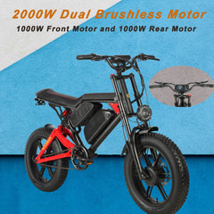 SMLRO Nexusrider ThunderStrike Dual Motor Super Power Ebike | Hydralic Disc Brake | 2000W 48V 22.4Ah