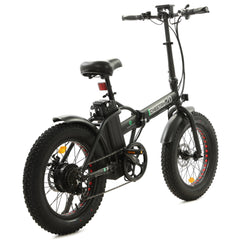 ECOTRIC Matt Black 48V portable and folding fat ebike with LCD display