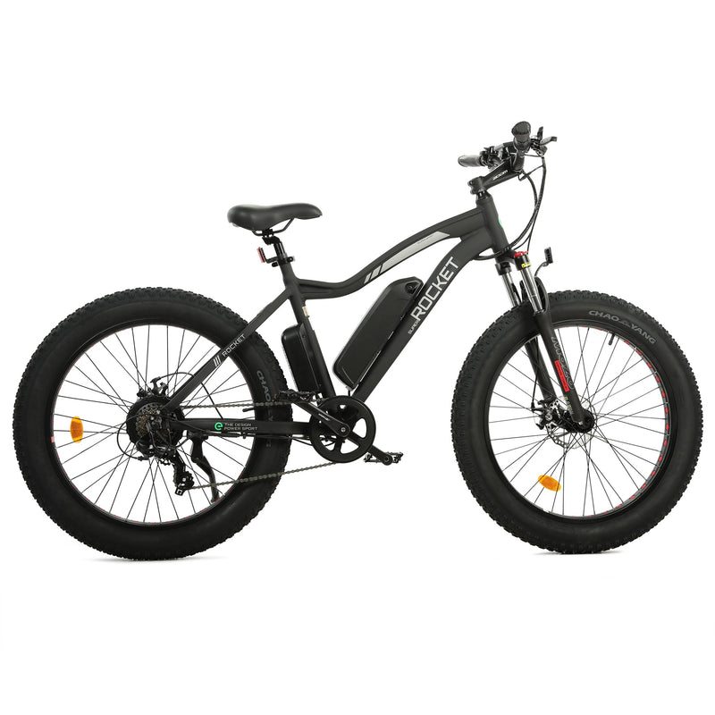 ECOTRIC UL Certified Rocket Fat Tire Beach Snow Electric Bike - Matt Black