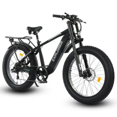 ECOTRIC Explorer 26 inches 48V Fat Tire Electric Bike with Rear Rack