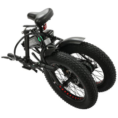 ECOTRIC Matt Black 48V portable and folding fat ebike with LCD display