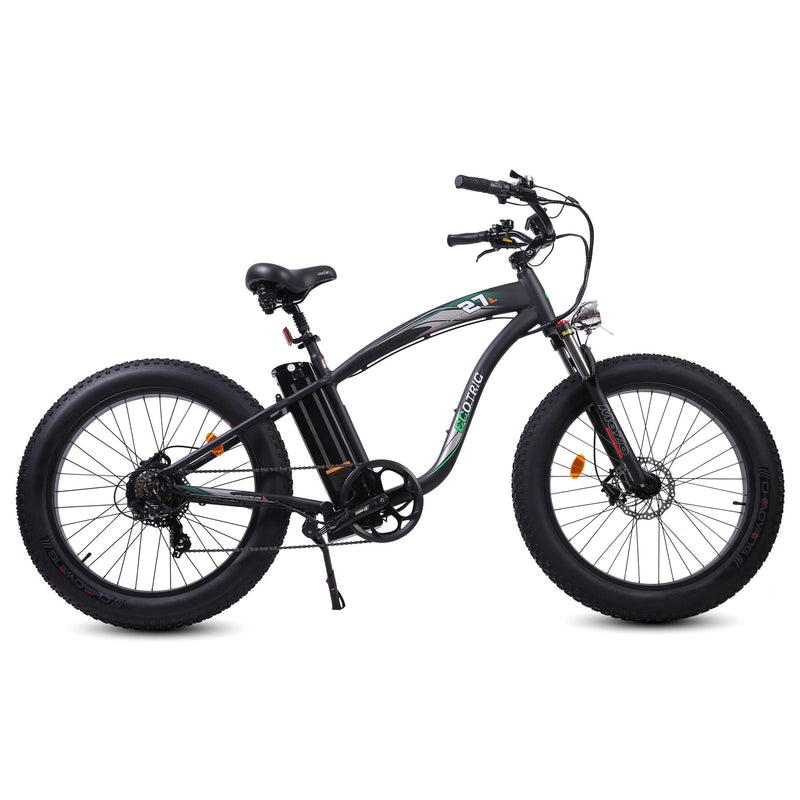 ECOTRIC UL Certified Hammer Electric Fat Tire Beach Snow Bike-Matt Black