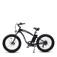 ECOTRIC UL Certified Hammer Electric Fat Tire Beach Snow Bike-Matt Black