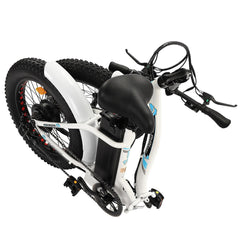 ECOTRIC UL Certified 20inch white portable and folding fat bike model Dolphin