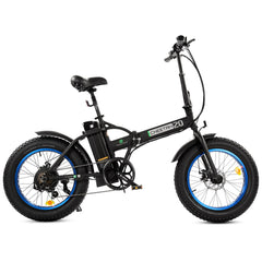 ECOTRIC UL Certified 36V Fat Tire Portable and Folding Electric Bike-Matt Black and blue