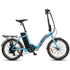 ECOTRIC UL Certified 20inch Blue Starfish portable and folding electric bike