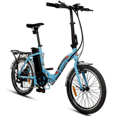 ECOTRIC UL Certified 20inch Blue Starfish portable and folding electric bike