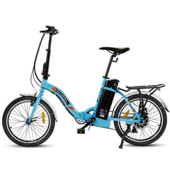 ECOTRIC UL Certified 20inch Blue Starfish portable and folding electric bike