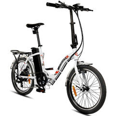 ECOTRIC UL Certified Starfish 20 inches portable and folding electric bike - White