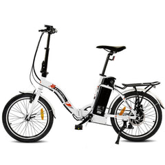 ECOTRIC UL Certified Starfish 20 inches portable and folding electric bike - White