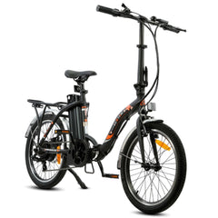 ECOTRIC UL Certified Starfish 20inch portable and folding electric bike - Matt Black