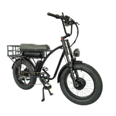SMLRO E5 Plus Off-road Dual Motor Electric Bike | 2000W 48V 18AH | Mechanical Disc Brake | Black