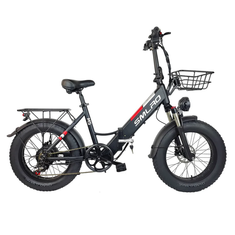 SMLRO M5 Fat-tire Folding Mountain Adult Electric Bike | with Front Basket