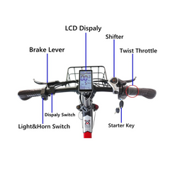 SMLRO M5 Fat-tire Folding Mountain Adult Electric Bike | with Front Basket