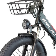 SMLRO M5 Fat-tire Folding Mountain Adult Electric Bike | with Front Basket