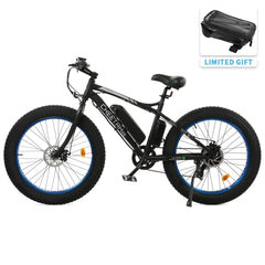 ECOTRIC Cheetah 26 Fat Tire Beach Snow Electric Bike - Blue