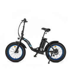 ECOTRIC UL Certified 20inch black Portable and folding fat bike model Dolphin