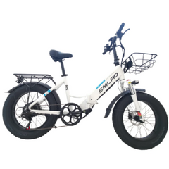 SMLRO M5 Fat-tire Folding Mountain Adult Electric Bike | with Front Basket